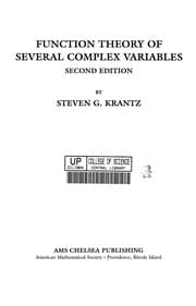 Tapa de Function theory of several complex variables