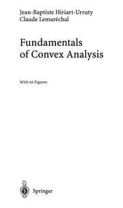 Tapa de Fundamentals of convex analysis
