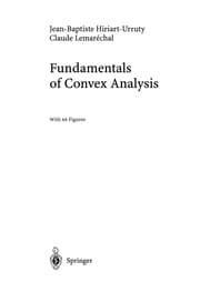 Tapa de Fundamentals of Convex Analysis