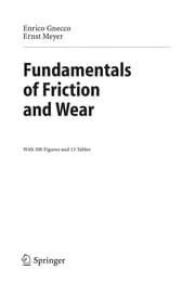 Tapa de Fundamentals of friction and wear