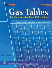 Tapa de Gas tables for compressible flow calculations