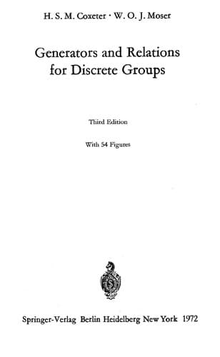 Tapa de Generators and relations for discrete groups