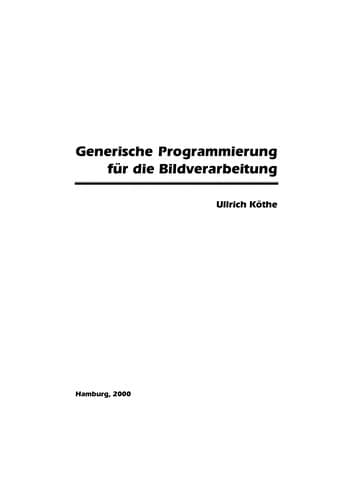 Tapa de Generische Programmierung für die Bildverarbeitung