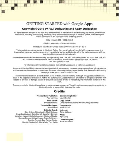 Tapa de Getting started with Google Apps