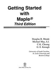 Tapa de Getting started with Maple