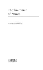 Tapa de GRAMMAR OF NAMES