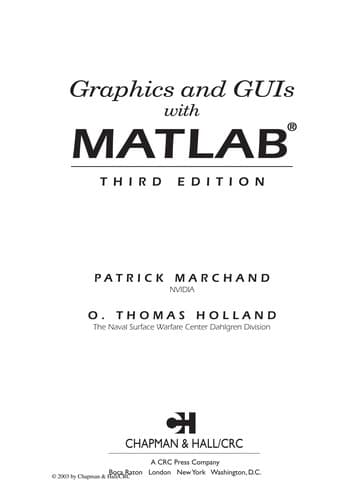 Tapa de Graphics and GUIs with MATLAB