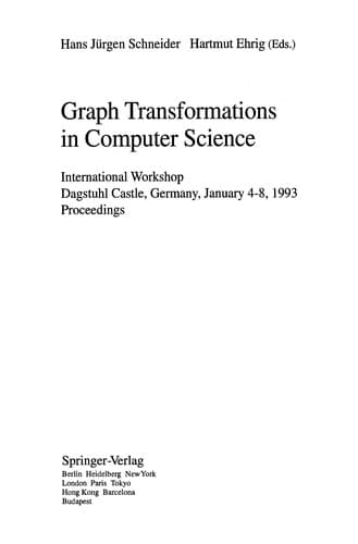 Tapa de Graph transformations in computer science