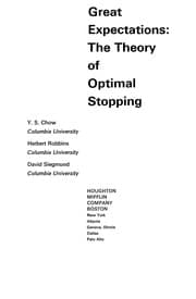 Tapa de The theory of optimal stopping