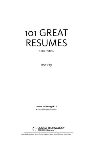 Tapa de 101 great resumes