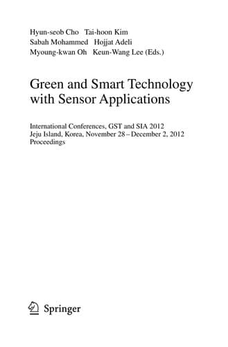 Tapa de Green and Smart Technology with Sensor Applications