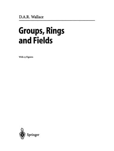 Tapa de Groups, Rings and Fields