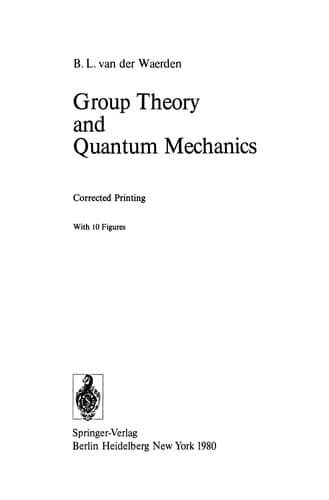 Tapa de Group Theory and Quantum Mechanics