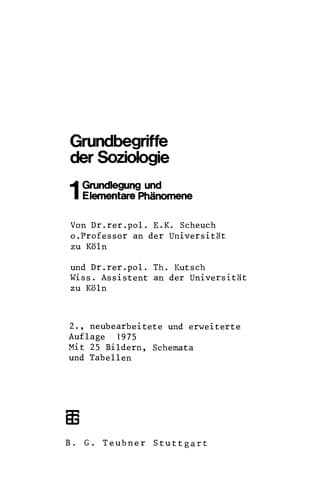 Tapa de Grundbegriffe der Soziologie