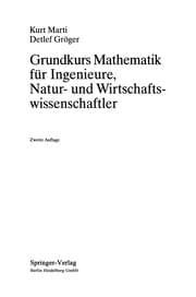 Tapa de Grundkurs Mathematik für Ingenieure, Natur- und Wirtschaftswissenschaftler