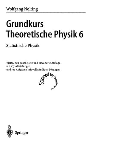 Tapa de Grundkurs Theoretische Physik 6