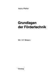 Tapa de Grundlagen der Fördertechnik