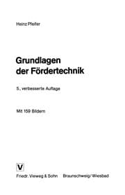 Tapa de Grundlagen der Fördertechnik