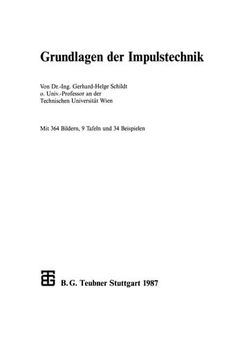 Tapa de Grundlagen der Impulstechnik