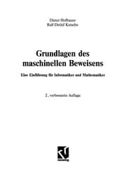 Tapa de Grundlagen des maschinellen Beweisens