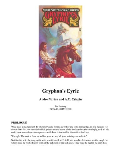 Tapa de Gryphon's Eyrie