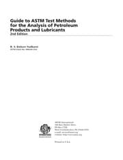 Tapa de Guide to ASTM test methods for the analysis of petroleum products and lubricants