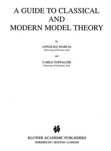 Tapa de A guide to classical and modern model theory