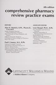 Tapa de Comprehensive pharmacy review practice exams