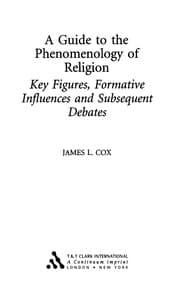 Tapa de GUIDE TO THE PHENOMENOLOGY OF RELIGION: KEY FIGURES, FORMATIVE INFLUENCES AND SUBSEQUENT DEBATES