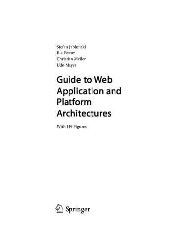 Tapa de Guide to Web Application and Platform Architectures