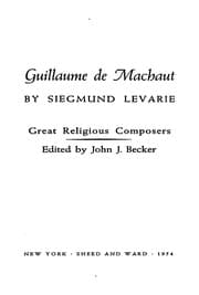 Tapa de Guillaume de machaut