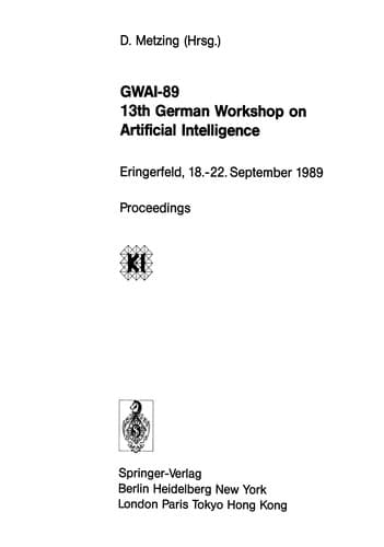 Tapa de GWAI-89 13th German Workshop on Artificial Intelligence