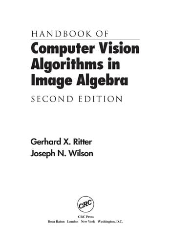 Tapa de Handbook of computer vision algorithms in image algebra