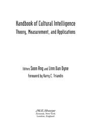 Tapa de Handbook of cultural intelligence