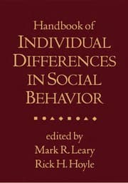 Tapa de Handbook of individual differences in social behavior