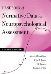 Tapa de Handbook of normative data for neuropsychological assessment