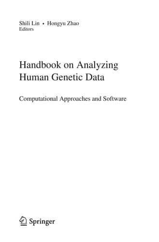 Tapa de Handbook on Analyzing Human Genetic Data
