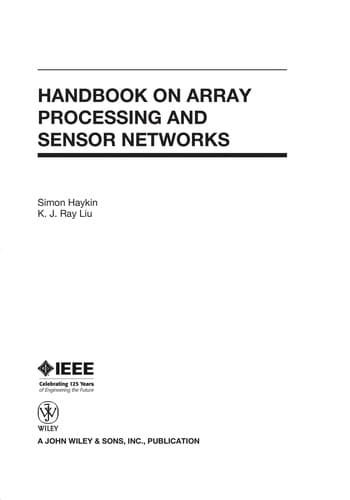 Tapa de Handbook on array processing and sensor networks
