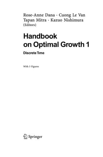 Tapa de Handbook on optimal growth