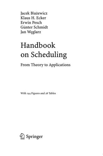 Tapa de Handbook on Scheduling