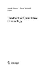Tapa de Handbook of quantitative criminology