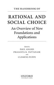 Tapa de The handbook of rational and social choice