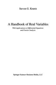 Tapa de A Handbook of Real Variables