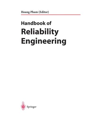 Tapa de Handbook of reliability engineering