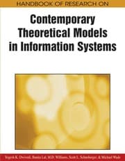Tapa de Handbook of research on contemporary theoretical models in information systems