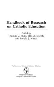 Tapa de Handbook of research on Catholic education