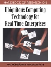 Tapa de Handbook of research on ubiquitous computing technology for real time enterprises