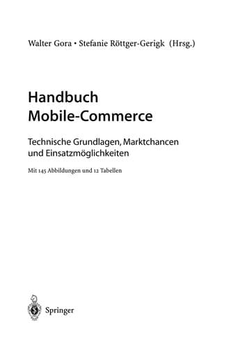 Tapa de Handbuch Mobile-Commerce