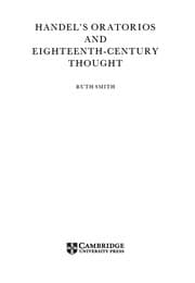 Tapa de Handel's Oratorios and Eighteenth-Century Thought