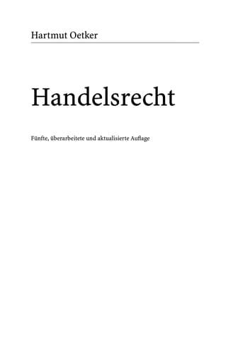Tapa de Handelsrecht